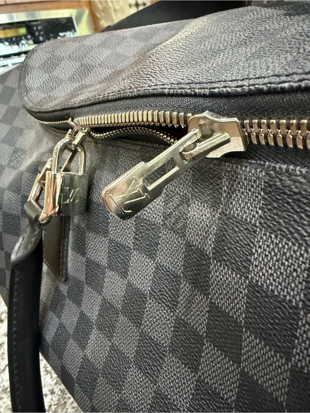 Louis Vuitton Roadster Graphite Black Boston Weekender Duffel Bag-Rarely Used